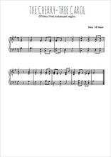Téléchargez l'arrangement pour piano de la partition de The cherry-tree carol en PDF